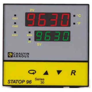 Pyro Controle STATOP 96 Panel PID Temperature Controller, 2 Output Relay, 260V AC, LR09630-001