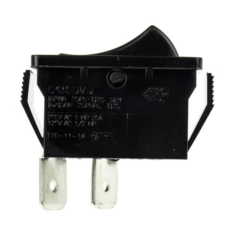 Arcolectric (Bulgin) Ltd DPST Rocker Switch, Panel Mount, Aluminium Housing, 16A 250V AC, Rectangular Actuator C1350VQAAB