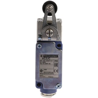 Telemecanique Sensors OsiSense XC Series Roller Lever Limit Switch, Metal Housing, Snap Action, 3A, 240V AC, IP65, XC2JC10111