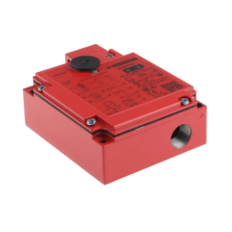 Telemecanique Sensors XCS-E Series Solenoid Interlock Switch, Power to Unlock, Key Actuator, 48V AC/DC, 0.27A XCSE7321