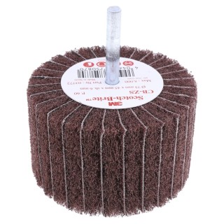 3M Circular Abrasive Brush, 75 mm Diameter, 7500 rpm, 6 mm Shank, P60 Grit, Aluminium Oxide CB-ZS*/3M450 (COMBI) 17143