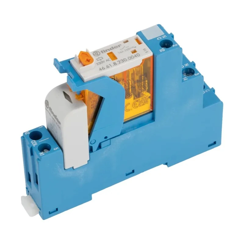 Finder 4C Series Interface Relay DIN Rail 230V AC Coil SPDT 5mA Silver Alloy Contacts 4C.01.8.230.0060SPA