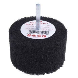 3M Nylon Abrasive Brush 75 mm Diameter, Nylon Bristle, 8500 rpm Fine Finish FF-ZS 12015