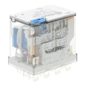 Finder Power Relay 12V DC Coil 12A Switching Current 4PDT Quick Connect Terminal Silver Alloy Contacts 56.34.9.012.0040
