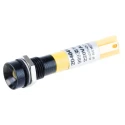 RS PRO Yellow Panel Mount Indicator 230V AC, 3mA, Recessed, 41mm, 8mm Mount Hole, Model 204-041