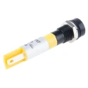 RS PRO Yellow Panel Mount Indicator 230V AC, 3mA, Recessed, 41mm, 8mm Mount Hole, Model 204-041