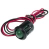RS PRO Panel Mount LED Indicator 24V DC, Green, Lead Wire, Prominent Bezel, 21mm Length 204-423