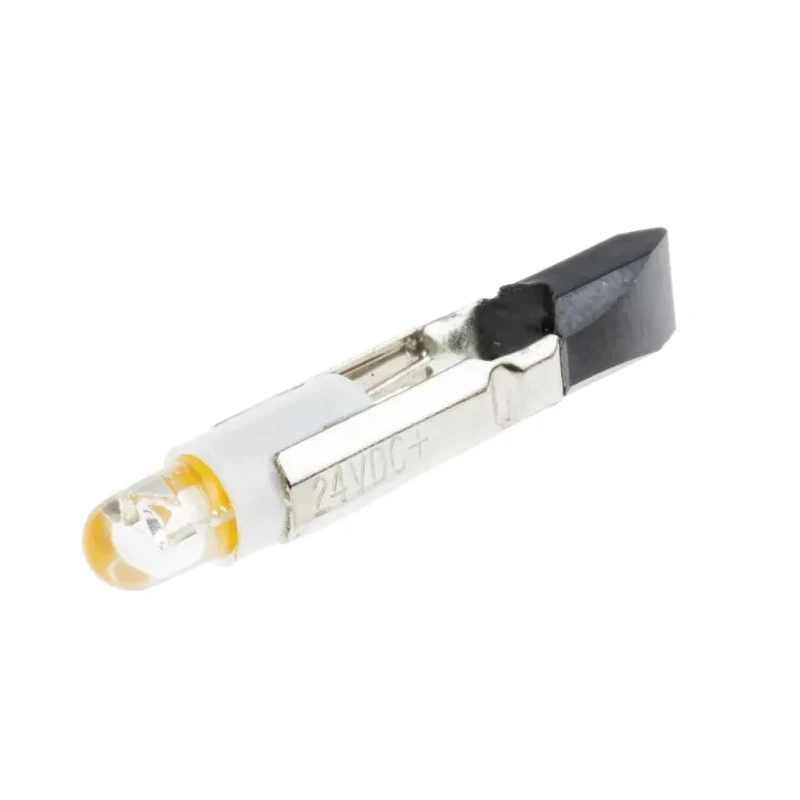 RS PRO Yellow Indicator Lamp Single Chip, 24 V AC/DC, 5.5 mm Diameter, 300mcd, Long Life, 204-221