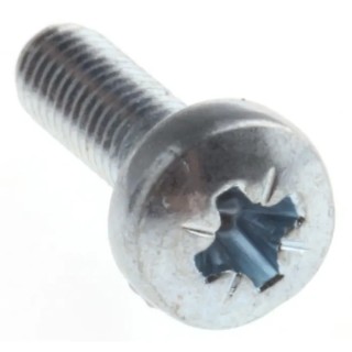 RS PRO Pozidriv Pan Head Steel Machine Screw, M3 Thread, 10 mm Length, Bright Zinc Plated, DIN 7985 198-289