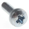RS PRO Pozidriv Pan Head Steel Machine Screw, M3 Thread, 10 mm Length, Bright Zinc Plated, DIN 7985 198-289
