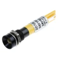 RS PRO Yellow Panel Mount LED Indicator, 24V AC, 20mA, Solder Tab Termination, Recessed Bezel 205-612
