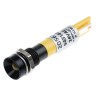 RS PRO Yellow Panel Mount LED Indicator, 24V AC, 20mA, Solder Tab Termination, Recessed Bezel 205-612