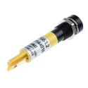 RS PRO Yellow Panel Mount LED Indicator, 24V AC, 20mA, Solder Tab Termination, Recessed Bezel 205-612