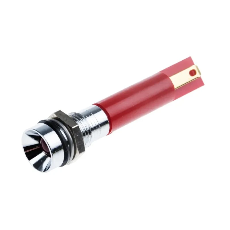 RS PRO Red Panel Mount LED Indicator, 12V, 20mA, Solder Tab Termination, IP67, Recessed 205-628