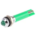 RS PRO Green Panel Mount Indicator, 110V AC, Solder Tab, Prominent Bezel, 40mm Length, Model 205-224
