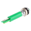RS PRO Green Panel Mount Indicator, 110V AC, Solder Tab, Prominent Bezel, 40mm Length, Model 205-224