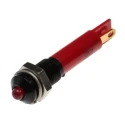 RS PRO Red Panel Mount LED Indicator 12V DC, 20mA, Solder Tab, Prominent Bezel, 6mm 206-003