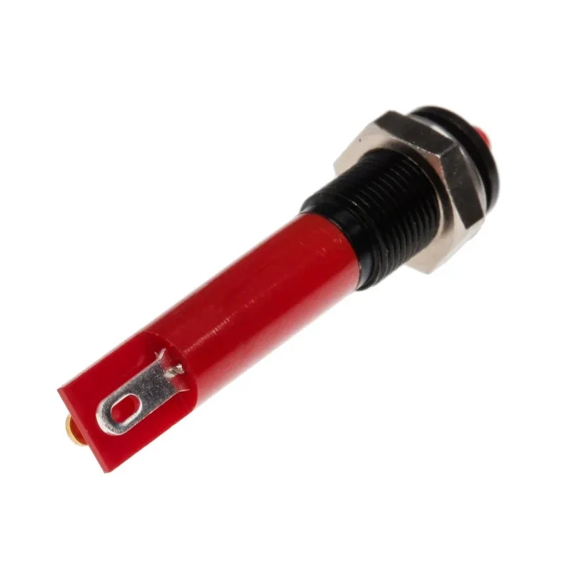 RS PRO Red Panel Mount LED Indicator 12V DC, 20mA, Solder Tab, Prominent Bezel, 6mm 206-003