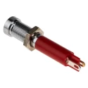 RS PRO Red Panel Mount Indicator 24V DC 20mA Solder Tab Recessed 6mm 205-016