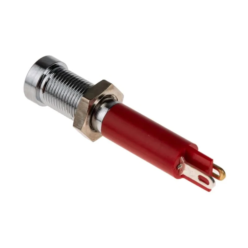 RS PRO Red Panel Mount Indicator 24V DC 20mA Solder Tab Recessed 6mm 205-016
