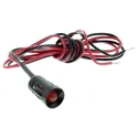 RS PRO Red Panel Mount Indicator 2V DC 20mA Lead Wire Recessed 8mm Black Bezel 206-851