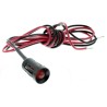 RS PRO Red Panel Mount Indicator 2V DC 20mA Lead Wire Recessed 8mm Black Bezel 206-851
