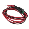 RS PRO Green Panel Mount LED Indicator 24V DC, 20mA, Lead Wire Termination, Prominent Bezel, 206-867