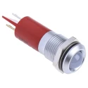 RS PRO Red Panel Mount Indicator, 24 V AC/DC, 20mA, Solder Tab, IP67, Prominent Bezel 206-889