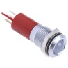 RS PRO Red Panel Mount Indicator, 24 V AC/DC, 20mA, Solder Tab, IP67, Prominent Bezel 206-889