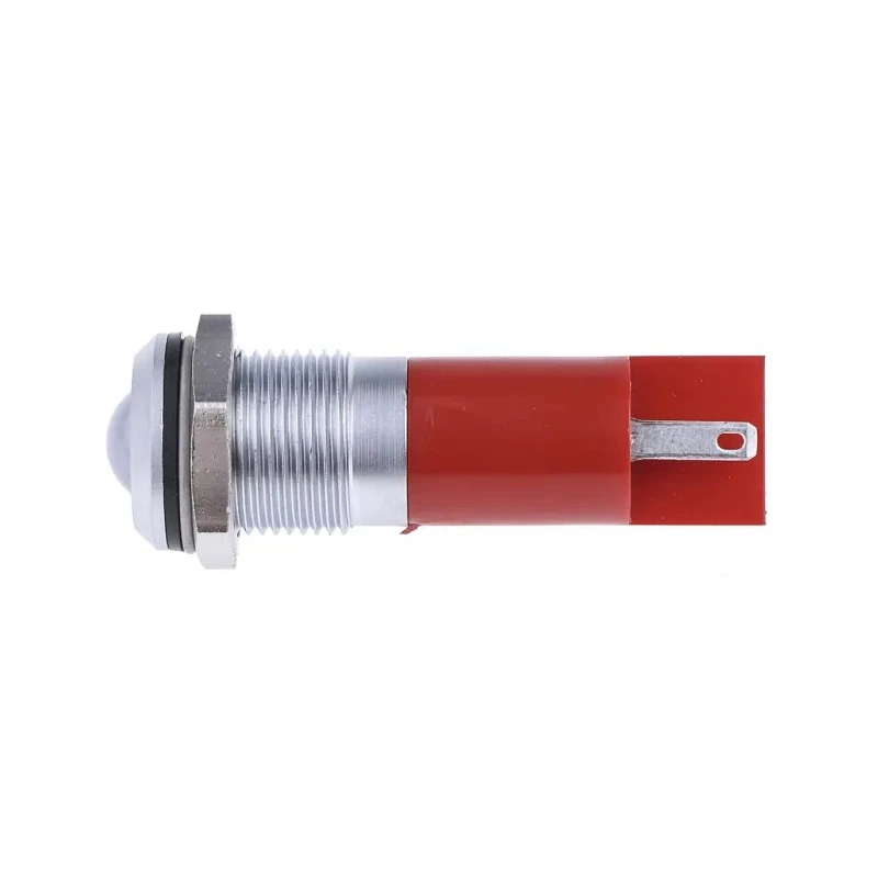 RS PRO Red Panel Mount Indicator, 24 V AC/DC, 20mA, Solder Tab, IP67, Prominent Bezel 206-889