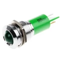 RS PRO Panel Mount LED Indicator 24 V AC, 24 V DC, Green, 20mA, Solder Tab Termination, Prominent Bezel 207-955