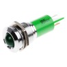 RS PRO Panel Mount LED Indicator 24 V AC, 24 V DC, Green, 20mA, Solder Tab Termination, Prominent Bezel 207-955