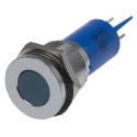 RS PRO Blue Panel Mount Indicator 24V AC/DC, 20mA, Flush Bezel, Solder Tab, 16mm Mounting, Model 208-289