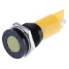 RS PRO Yellow Panel Mount Indicator 24 V AC 24 V DC 20mA Solder Tab Flush 16mm 208-324
