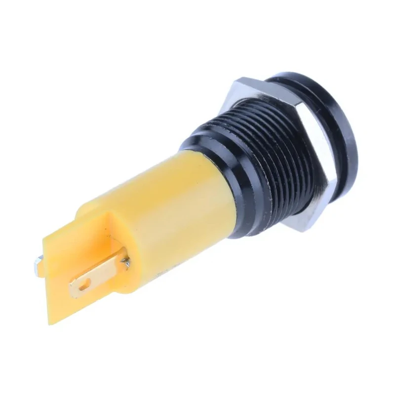 RS PRO Yellow Panel Mount Indicator 24 V AC 24 V DC 20mA Solder Tab Flush 16mm 208-324