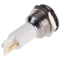 RS PRO White Panel Mount Indicator 24V AC/DC 20mA IP67 Prominent Solder Tab 208-526