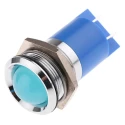 RS PRO Blue Panel Mount Indicator 230V AC 3mA IP67 Prominent Chrome Bezel Silver 61mm IP67
