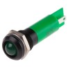 RS PRO Green Panel Mount LED Indicator 12 V AC/DC, 20mA, IP67, Solder Tab, Prominent Bezel 208-740
