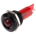 RS PRO Red Panel Mount Indicator 230V AC, 115V DC, Prominent Bezel, 3mA, 67.5mm Length, 19mm Mount Hole 208-784