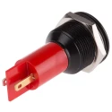 RS PRO Red Panel Mount Indicator 230V AC, 115V DC, Prominent Bezel, 3mA, 67.5mm Length, 19mm Mount Hole 208-784