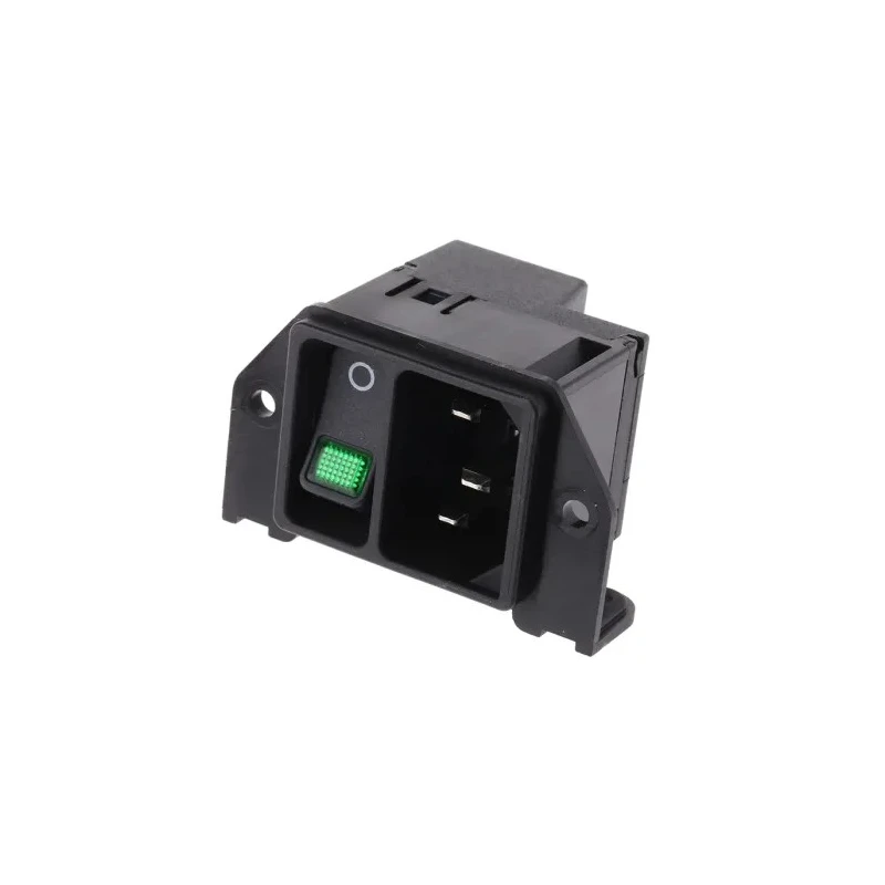 Schurter C14 Panel Mount PCB IEC Connector, Straight, 250V, 15A, Female DC21.0024.1111