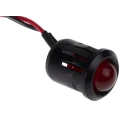 RS PRO Red Panel Mount LED Indicator, 2V DC, 20mA, Prominent Bezel, Lead Wire Termination 208-970