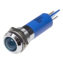 RS PRO Blue Panel Mount LED Indicator 24 V AC/DC 20mA Solder Tab IP67 Prominent Bezel 209-181