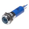 RS PRO Blue Panel Mount LED Indicator 24 V AC/DC 20mA Solder Tab IP67 Prominent Bezel 209-181