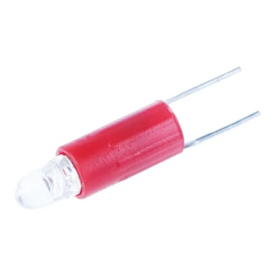 RS PRO Red Indicator Lamp Single Chip LED, 4.25 mm Diameter, 17 mm Length, 630 nm Peak Wavelength 205-785