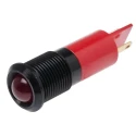 RS PRO Red Panel Mount LED Indicator 12V DC Solder Tab Prominent Bezel 47mm 14mm Mount Hole 209-850