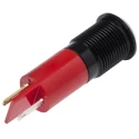 RS PRO Red Panel Mount LED Indicator 12V DC Solder Tab Prominent Bezel 47mm 14mm Mount Hole 209-850