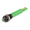 RS PRO Green Panel Mount Indicator 110V AC, 6mA, Solder Tab, Prominent Bezel 210-513