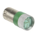RS PRO Green Indicator Lamp Multichip 24V DC BA9 Base 10 mm Diameter 210-917