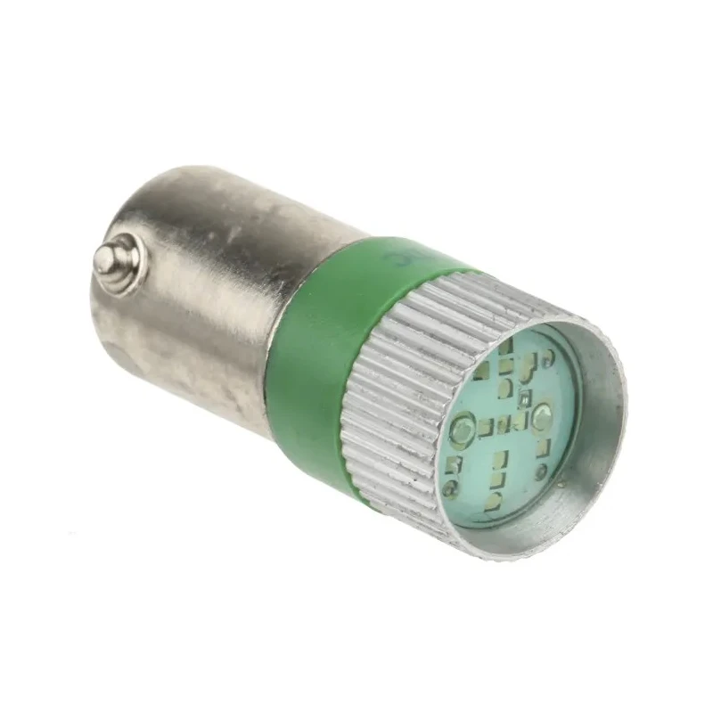 RS PRO Green Indicator Lamp Multichip 24V DC BA9 Base 10 mm Diameter 210-917